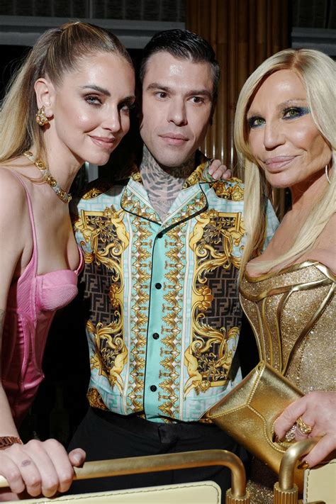 chiara ferragni speels wrongly versace|Donatella Versace, Pierpaolo Piccioli Support Fedez on Civil .